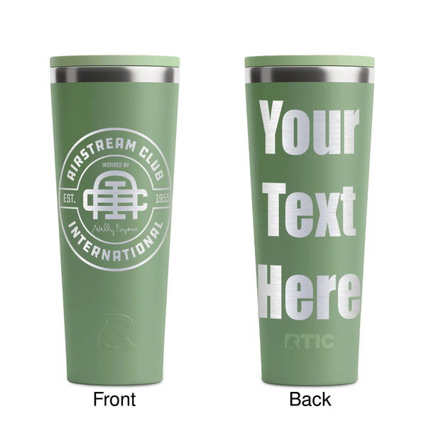 Airstream Club International Logo Light Green RTIC Everyday Tumbler - 28 oz. - Front and Back