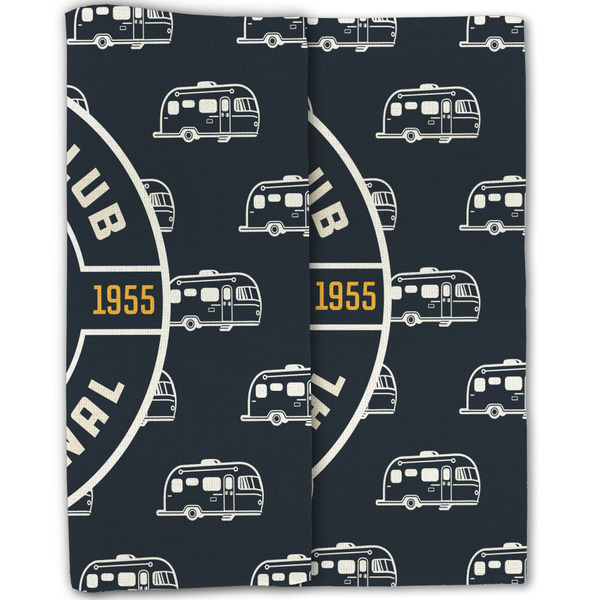 Airstream Club International Logo Linen Placemat - Double Sided - Folded Half