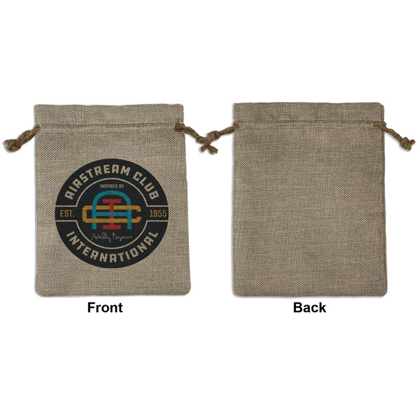 Airstream Club International Logo Medium Burlap Gift Bag - Front Approval