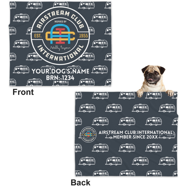 Airstream Club International Logo Microfleece Dog Blanket - Large- Front & Back