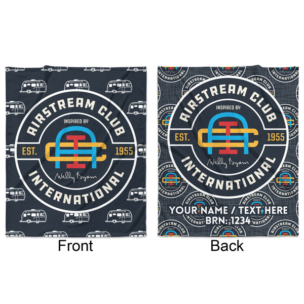 Airstream Club International Logo Minky Blanket - 50"x60" - Double Sided - Front & Back