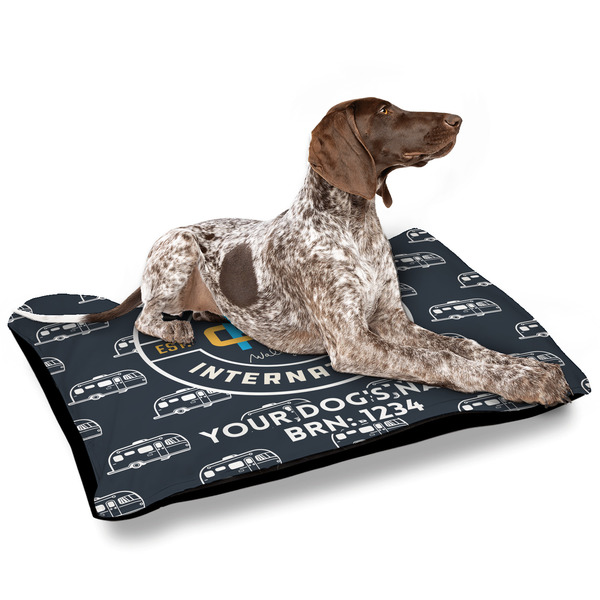 Airstream Club International Logo Outdoor Dog Beds - Large - IN CONTEXT