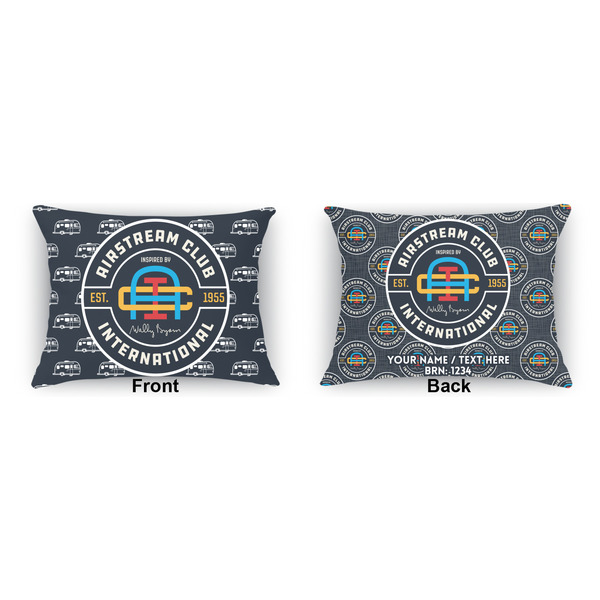 Airstream Club International Logo Outdoor Rectangular Throw Pillow (Front and Back)