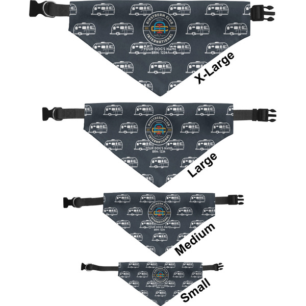 Airstream Club International Logo Pet Bandana Sizes