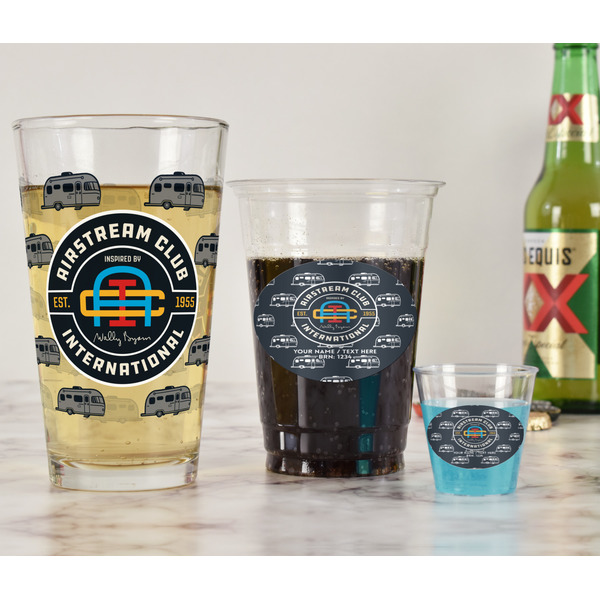 Airstream Club International Logo Pint Glass - Full Fill w Transparency - In Context