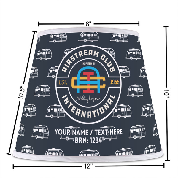 Airstream Club International Logo Poly Film Empire Lampshade - Dimensions