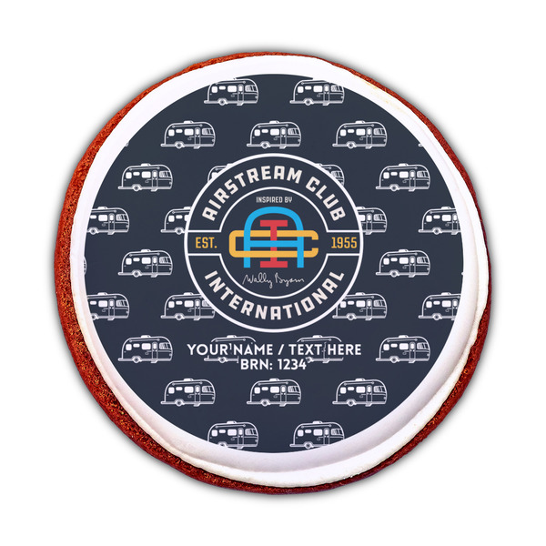 Airstream Club International Logo Printed Icing Circle - Medium - On Cookie