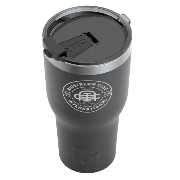 Airstream Club International Logo RTIC Tumbler - Black - Angled
