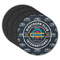 Airstream Club International Logo Round Rubber Backed Coasters - Set of 4