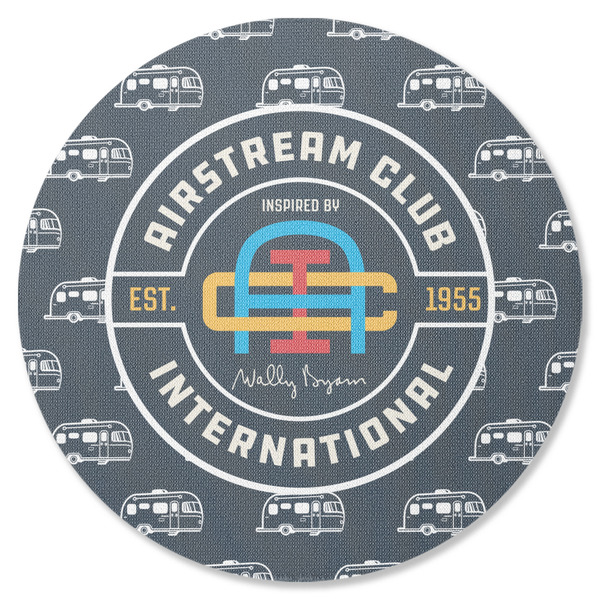 Airstream Club International Logo Round Coaster Rubber Back - Single