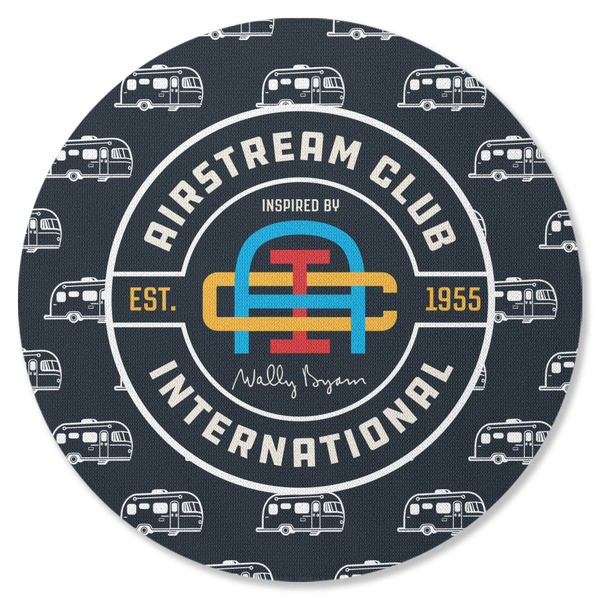 Airstream Club International Logo Round Coaster Rubber Back - Single