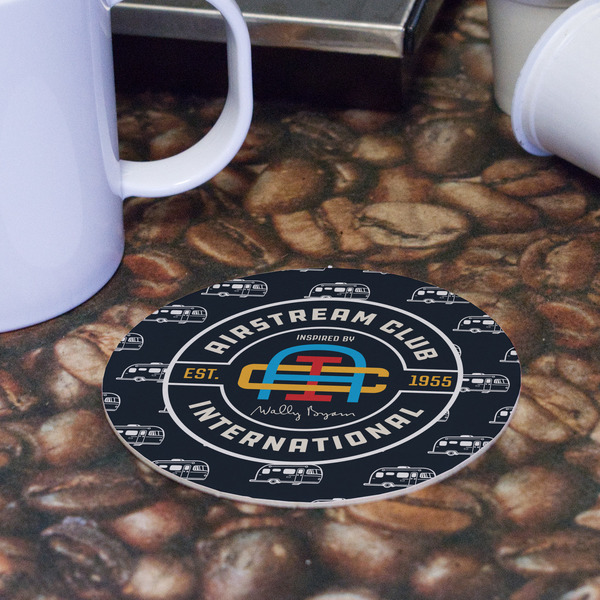 Airstream Club International Logo Round Paper Coaster - Front