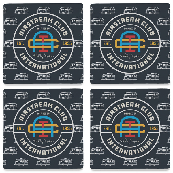 Airstream Club International Logo Set of 4 Stone Coasters - See All 4 View