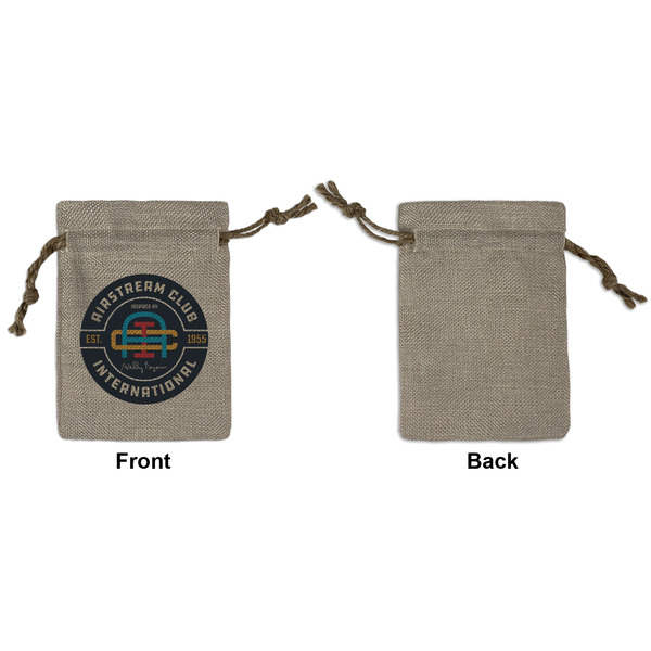 Airstream Club International Logo Small Burlap Gift Bag - Front Approval