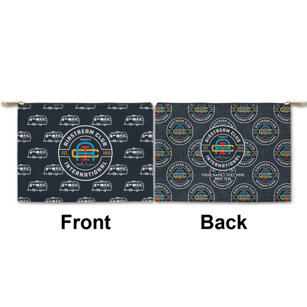 Airstream Club International Logo Small Zipper Pouch Approval (Front and Back)