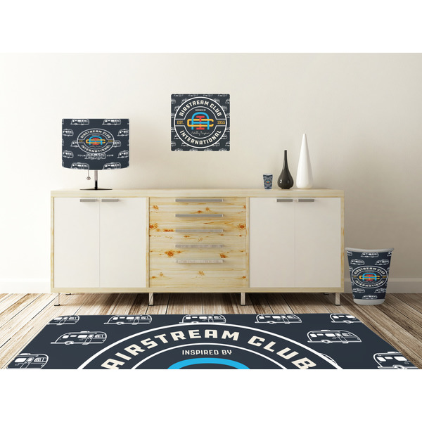 Airstream Club International Logo Square Wall Decal Wooden Desk