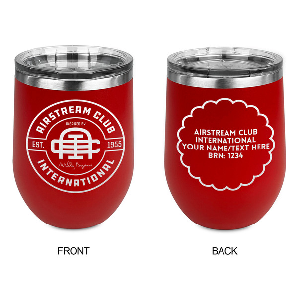 Airstream Club International Logo Stainless Wine Tumblers - Red - Double Sided - Approval