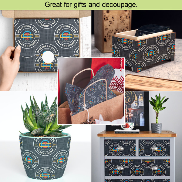 Airstream Club International Logo Tissue Paper - In Use Collage