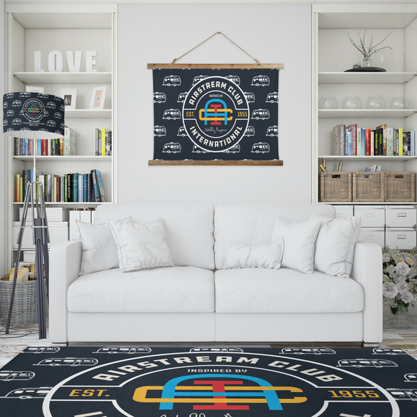 Airstream Club International Logo Wall Hanging Tapestry - Landscape - In Context