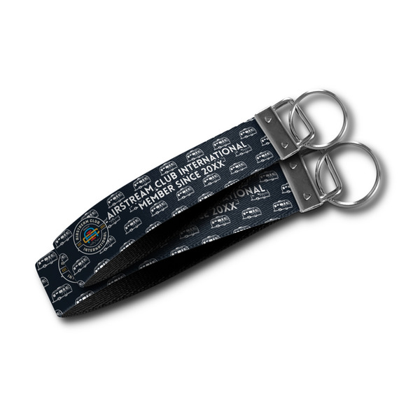 Airstream Club International Logo Webbing Keychain FOBs - Size Comparison