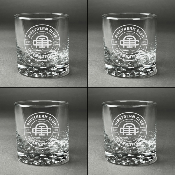 Airstream Club International Logo Whiskey Glasses - Set of 4 - Front
