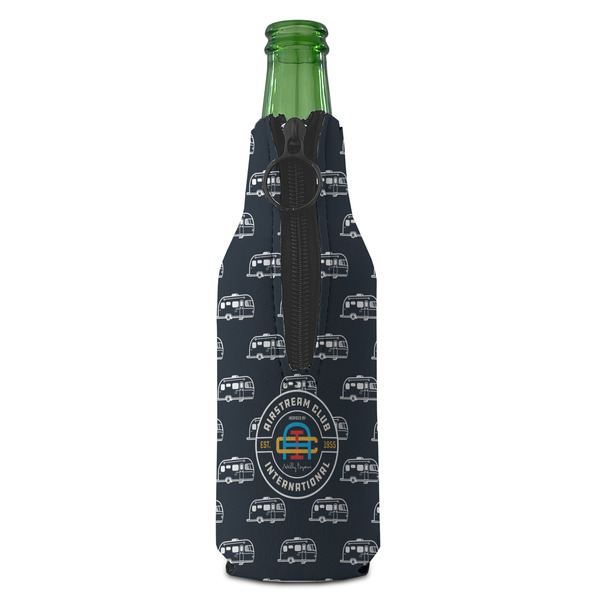 Airstream Club International Logo Zipper Bottle Cooler - BACK (bottle)