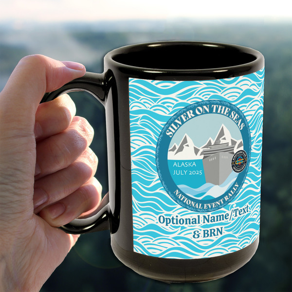 Silver on the Seas 15oz. Black Mug - Lifestyle
