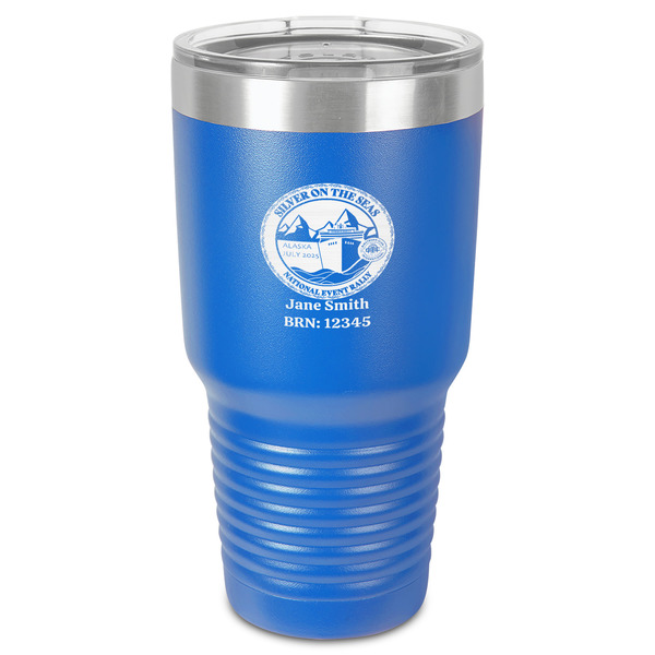 Silver on the Seas 30 oz Stainless Steel Ringneck Tumbler - Blue - Front