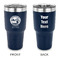 Silver on the Seas 30 oz Stainless Steel Tumbler - Navy - Double-Sided