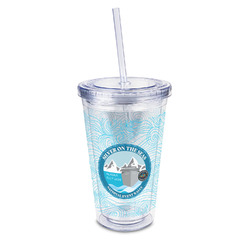Silver on the Seas 16 oz Double Wall Acrylic Tumbler with Lid & Straw - Full Print