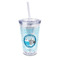 Silver on the Seas 16 oz Double Wall Acrylic Tumbler with Lid & Straw - Full Print
