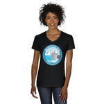 Silver on the Seas Women's V-Neck T-Shirt - Black - 2XL