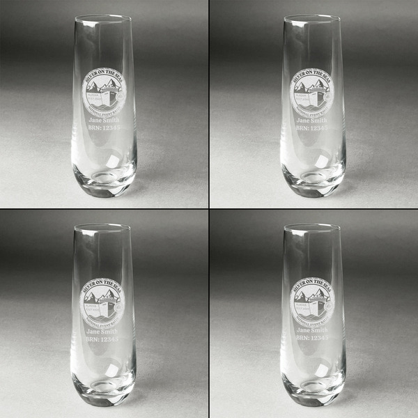 Silver on the Seas Champagne Flute - Set of 4 - Approval