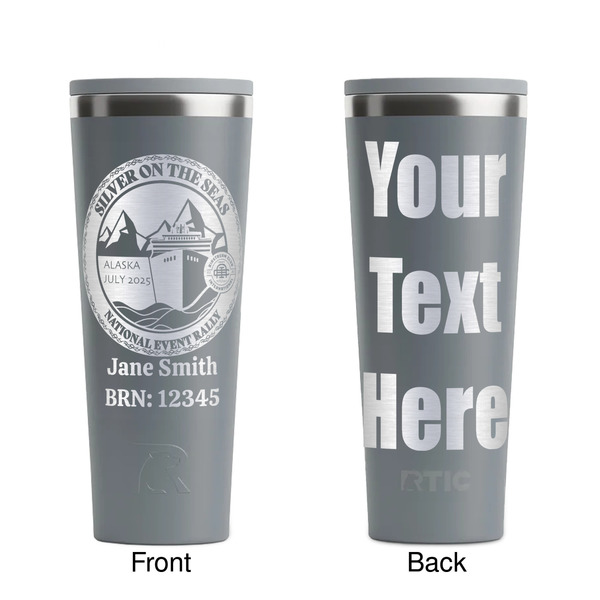 Silver on the Seas Grey RTIC Everyday Tumbler - 28 oz. - Front and Back
