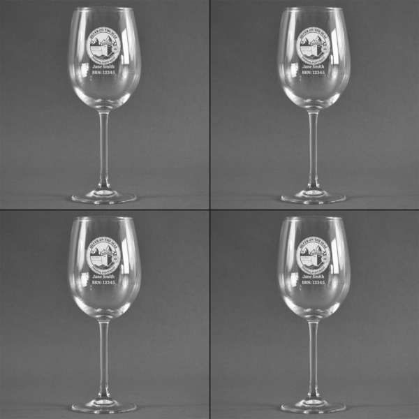 Silver on the Seas Set of Four Personalized Wineglasses - Approval