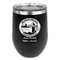 Silver on the Seas Stemless Stainless Steel Wine Tumbler - Black - Double-Sided