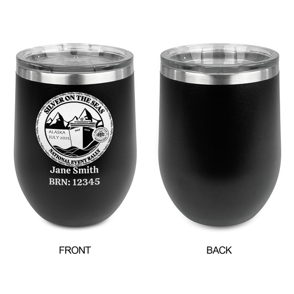 Silver on the Seas Stainless Wine Tumblers - Black - Single Sided - Approval