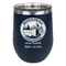 Silver on the Seas Stemless Stainless Steel Wine Tumbler - Navy - Double-Sided