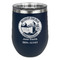 Silver on the Seas Stemless Stainless Steel Wine Tumbler - Navy - Single-Sided