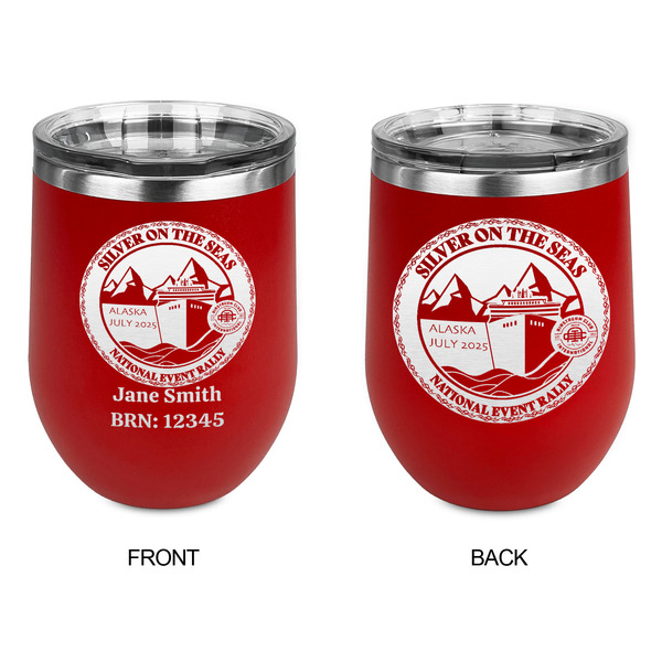 Silver on the Seas Stainless Wine Tumblers - Red - Double Sided - Approval