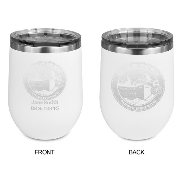 Silver on the Seas Stainless Wine Tumblers - White - Double Sided - Approval