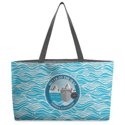 Silver on the Seas Beach Totes Bag - w/ Black Handles