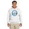 Silver on the Seas White Hoodie on Model - Front