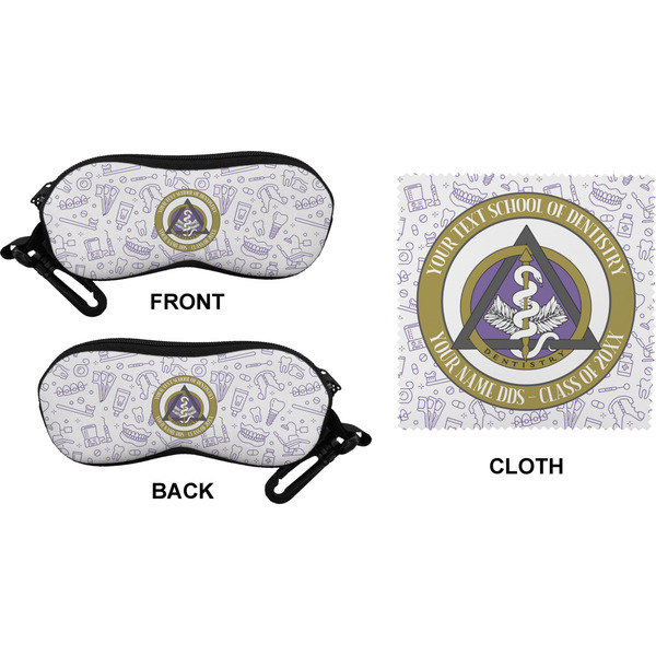 Dental Insignia / Emblem Eyeglass Case & Cloth (Approval)
