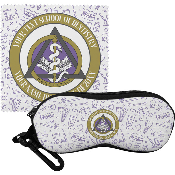 Custom Dental Insignia / Emblem Eyeglass Case & Cloth (Personalized)