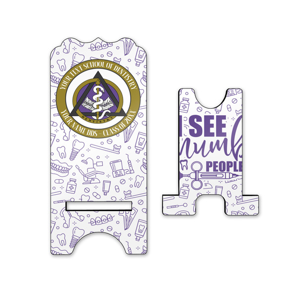 Dental Insignia / Emblem Stylized Phone Stand - Front & Back - Small