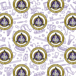 Dental Insignia / Emblem Fabric by the Yard - Spun Polyester Poplin (Personalized)