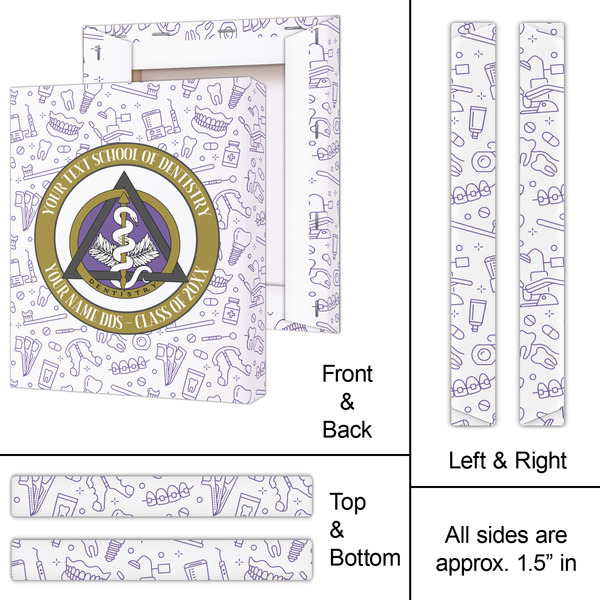 Dental Insignia / Emblem 11x14 - Canvas Print - Approval