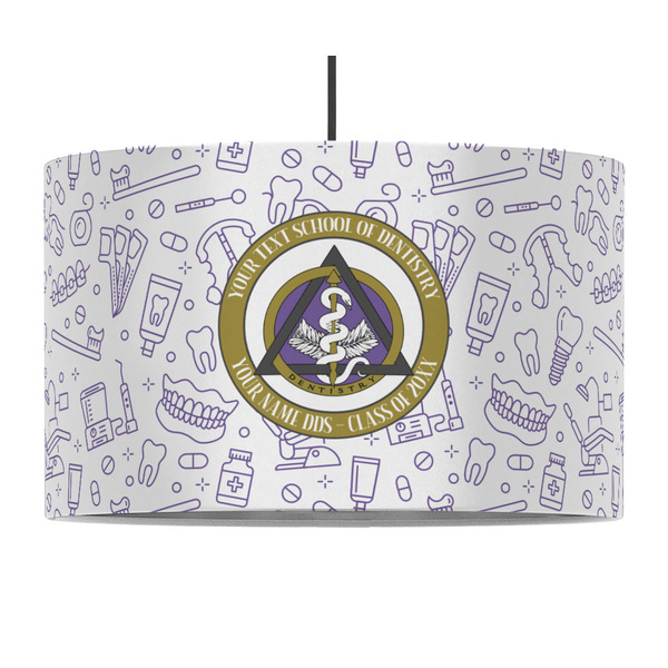 Dental Insignia / Emblem 12" Drum Lampshade - PENDANT (Fabric)