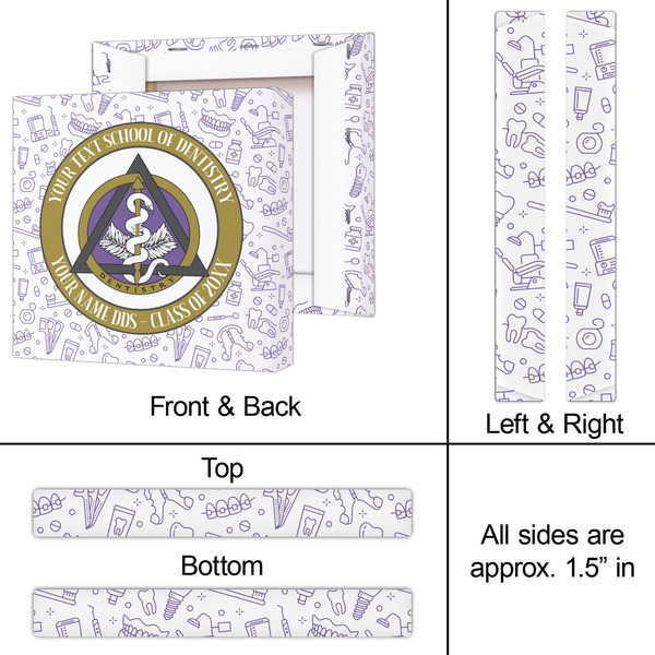 Dental Insignia / Emblem 12x12 - Canvas Print - Approval